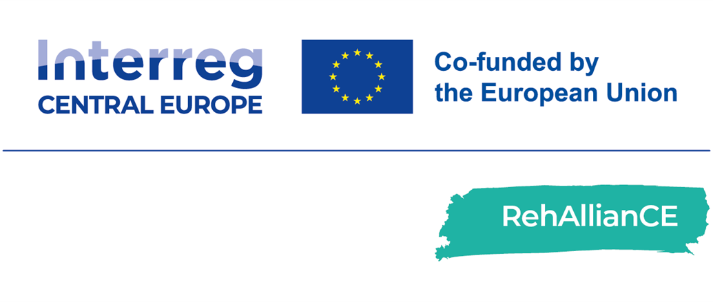 RehAlliance Interreg Central Europe Co-funded by the European Union logo